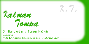 kalman tompa business card