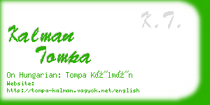 kalman tompa business card